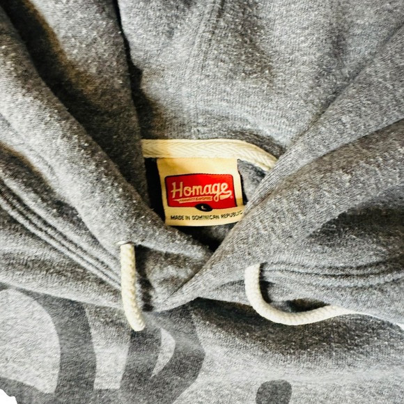 Homage Ohio Hoodie Mens Large Pullover Gray Crew Neck Long Sleeve Sweatshirt - Picture 4 of 8